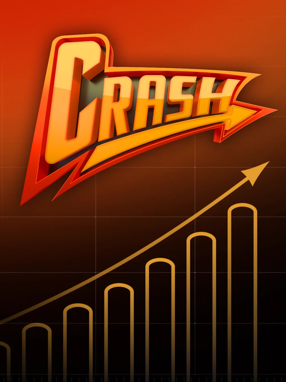 Tarjeta de juego crash con estética de riesgo controlado y multiplicadores intensos