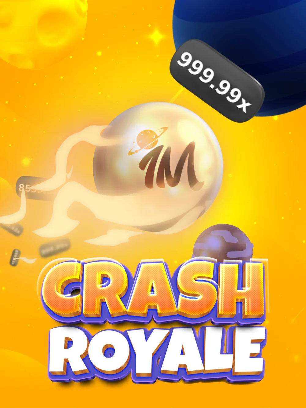 Tarjeta de crash premium con sensación de competición y multiplicador alto