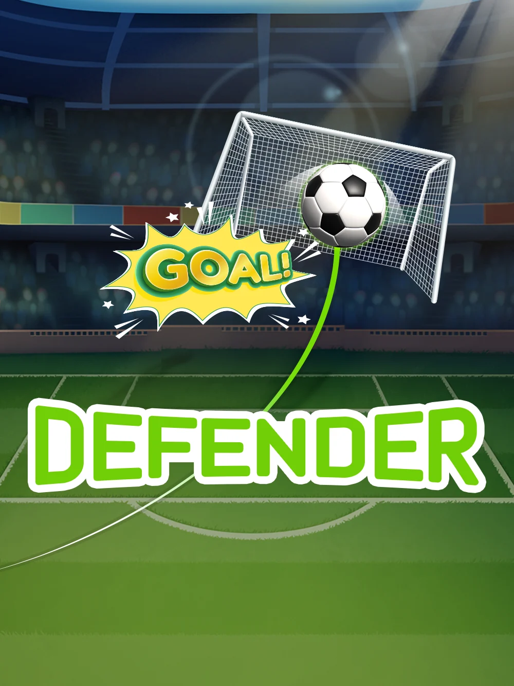 Tarjeta de defensa deportiva con estilo táctico y juego estratégico