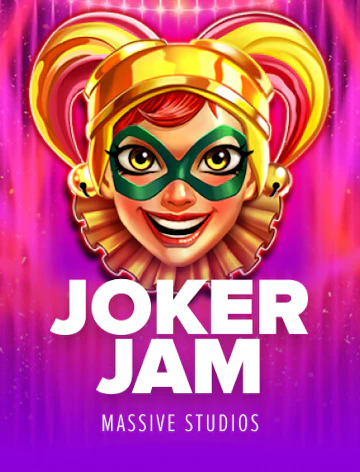 Tarjeta alternativa de slot joker con colores neón y enfoque de diversión